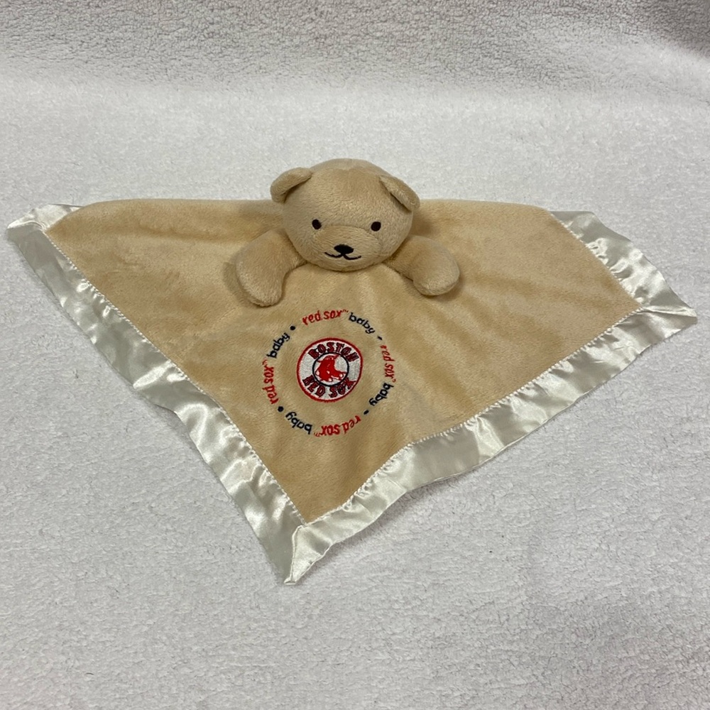 Baby Fanatic Red Sox teddy bear lovey security blanket